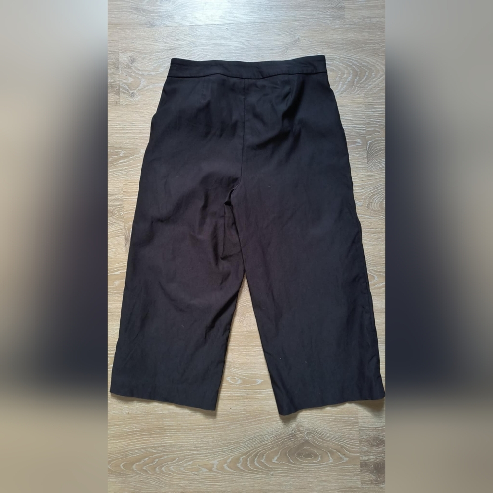 4/$10 ✨ Anne Klein Women's Black Wide-Leg Cropped Pants - Size 8 - Picture 6 of 6
